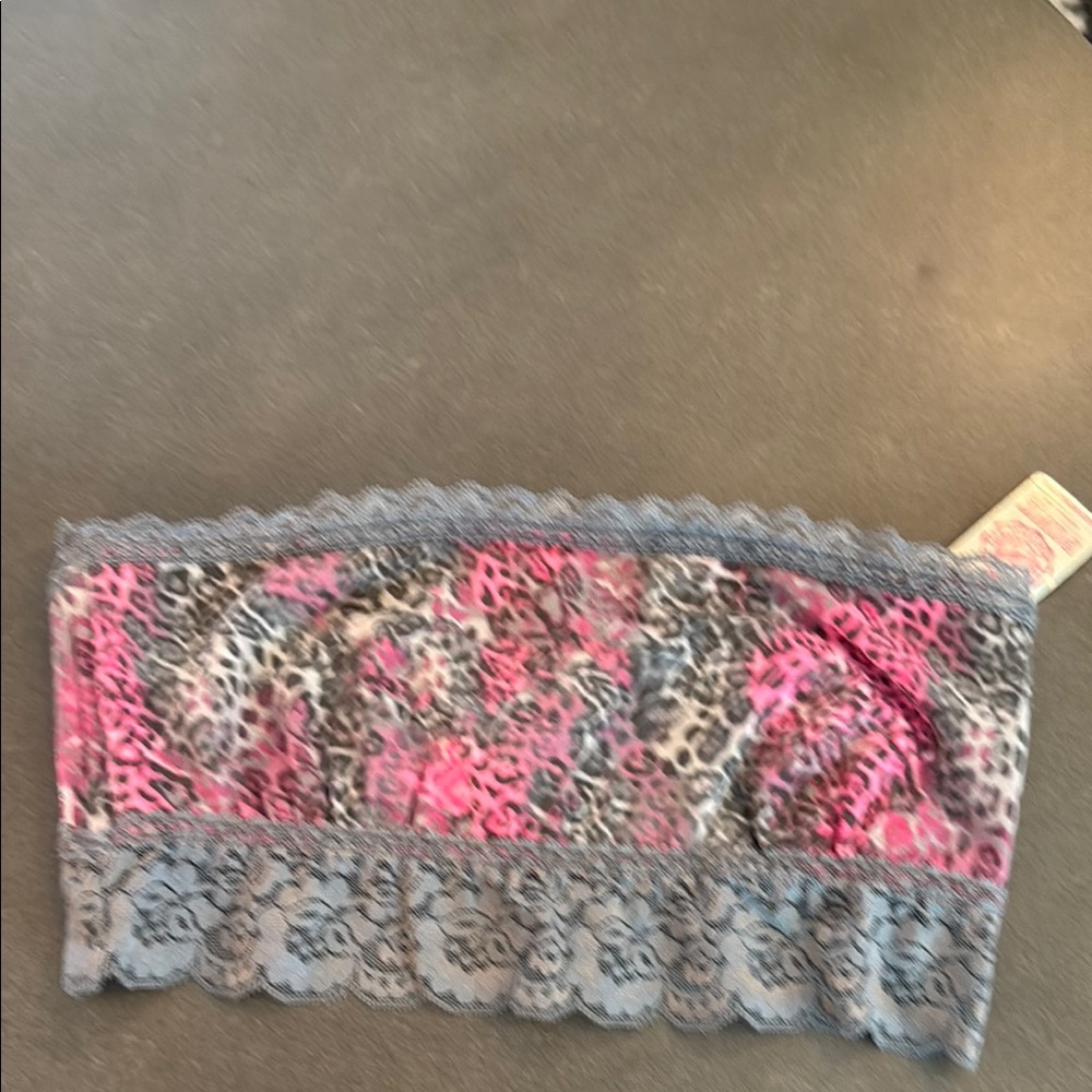 Victoria’s Secret PINK vintage Pink and Gray Lace Bandeau